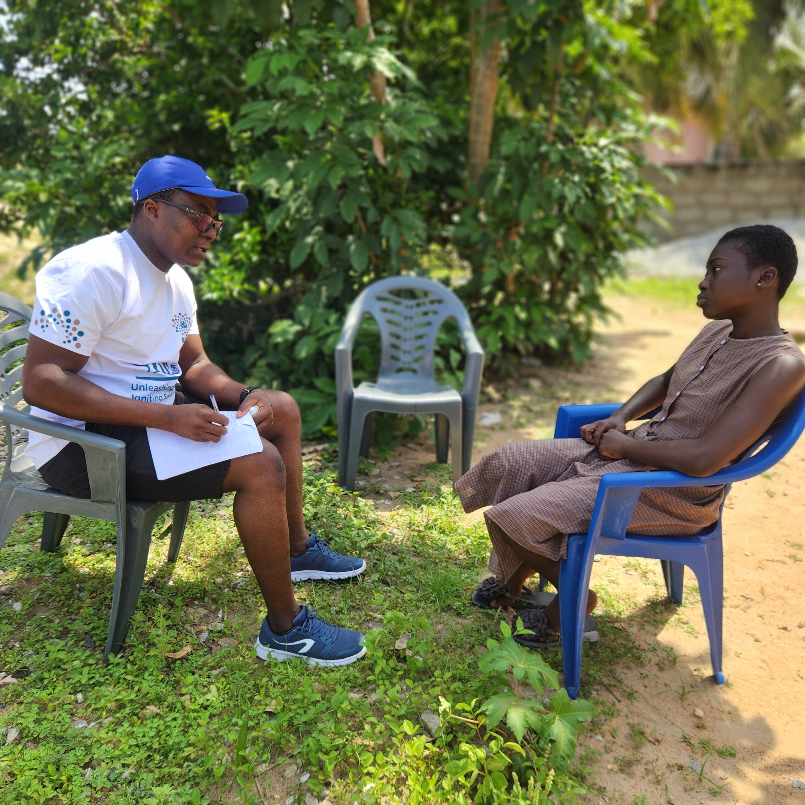 Students supported by SREF gathered at a community event in Ghana