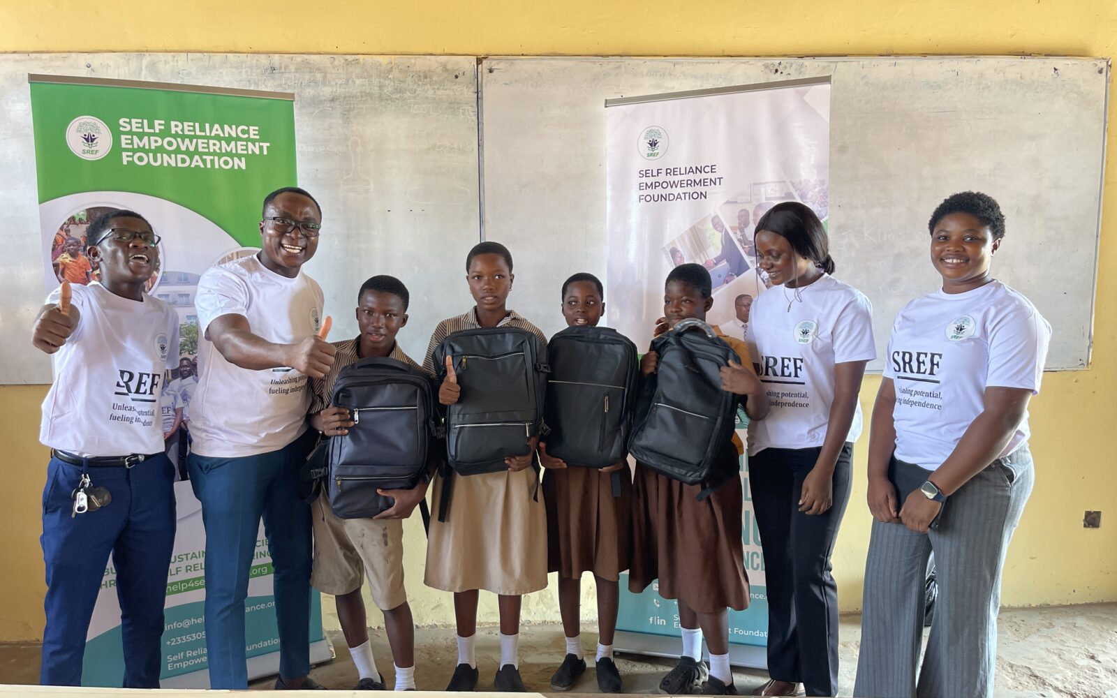 SREF backpack handoff at school (3)